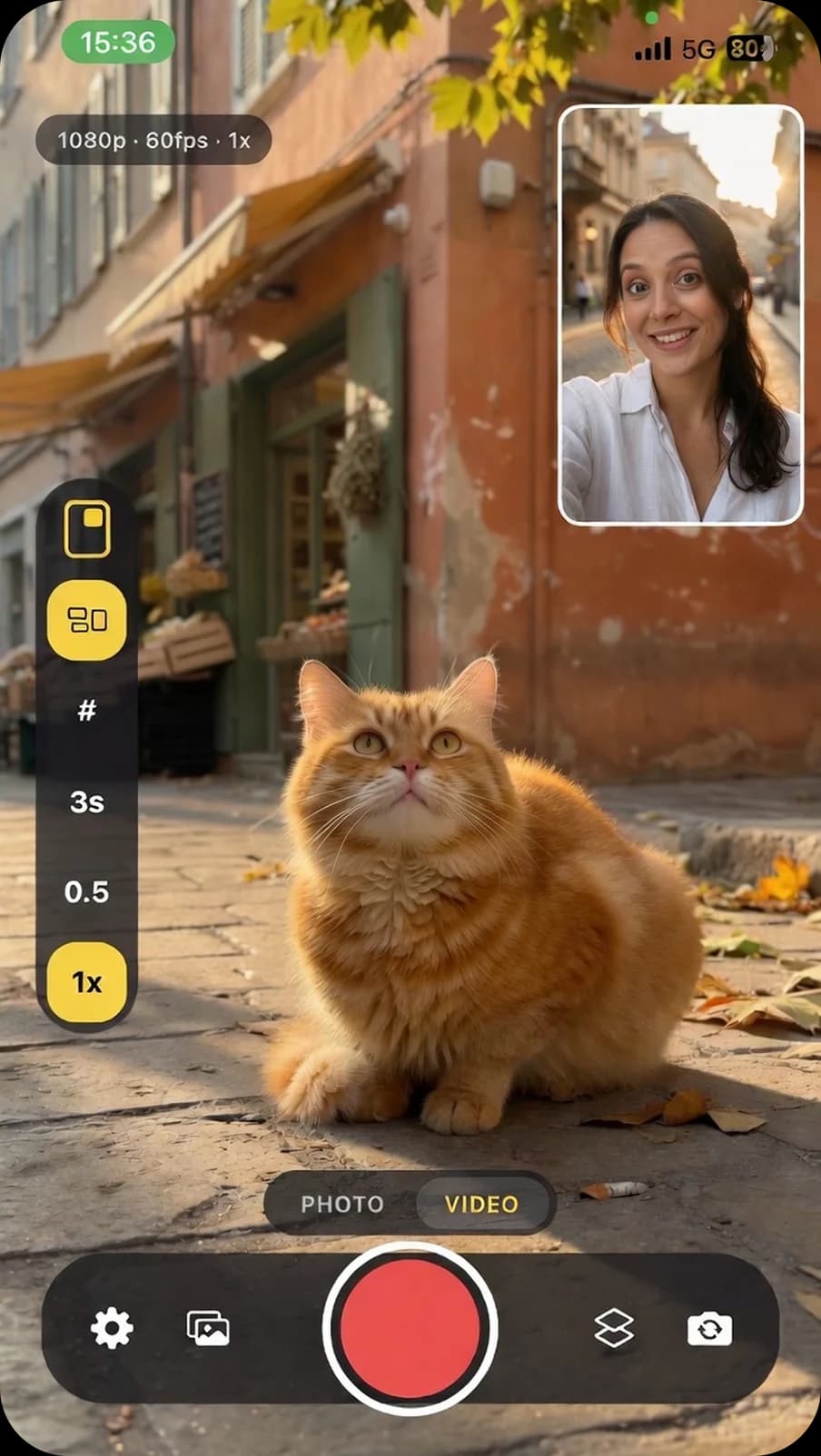 Orbicam PiP vlog on iPhone